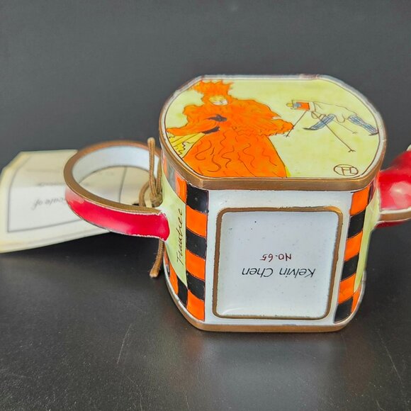 Vintage - Kelvin Chen - Miniature Enameled on Copper Tea Kettle - No.1284 - Picture 2 of 10